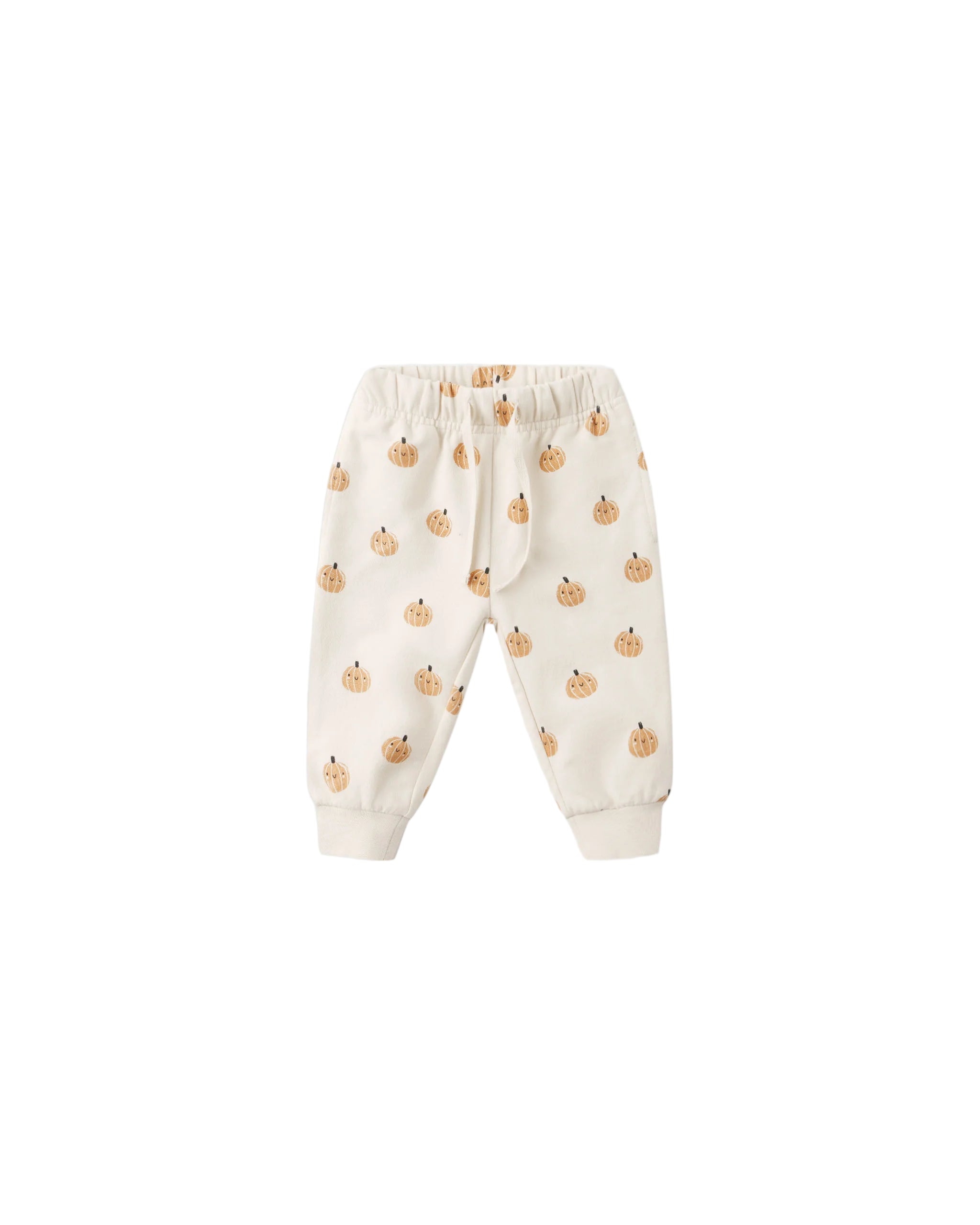 Quincy Mae infant smiley pumpkins relaxed fleece sweatpants