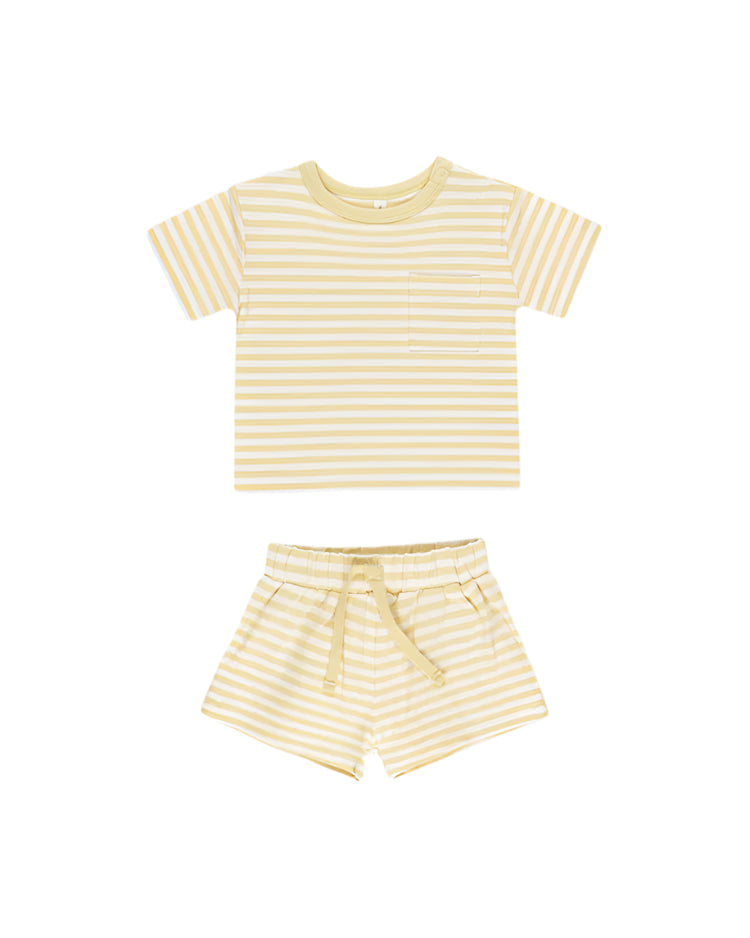 Quincy Mae infant & kids boxy pocket tee set