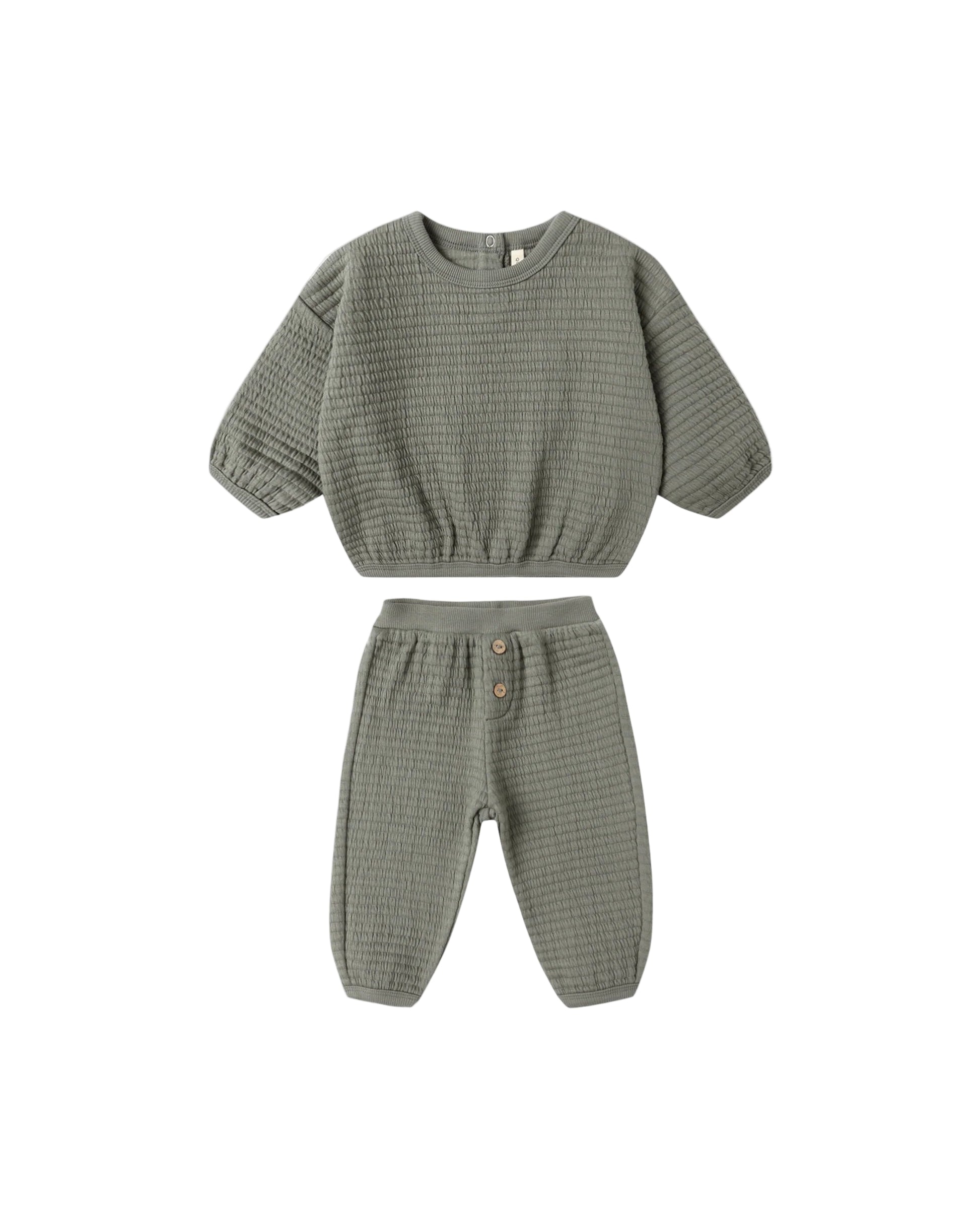 Quincy Mae infant textured sweat set