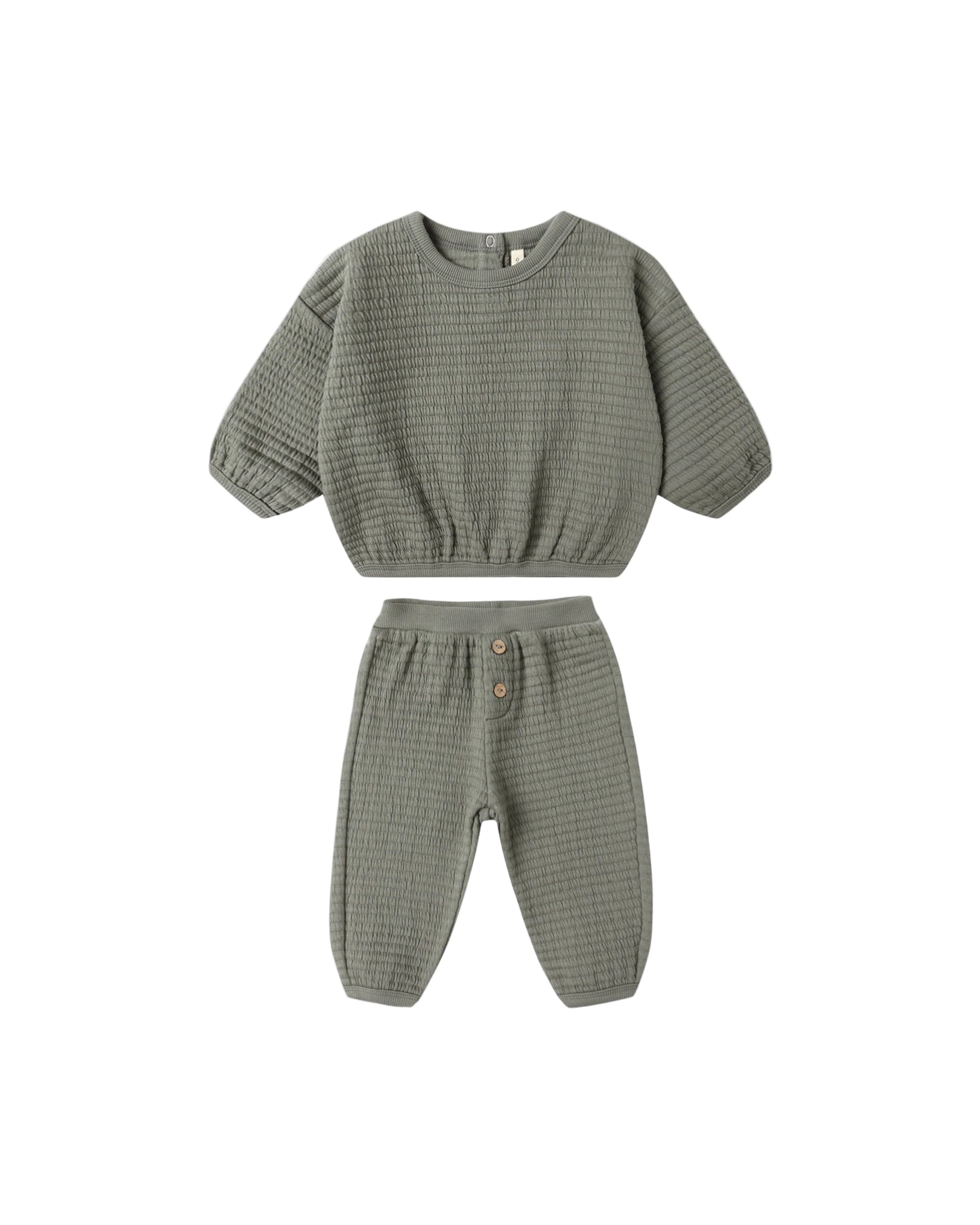 Quincy Mae infant textured sweat set