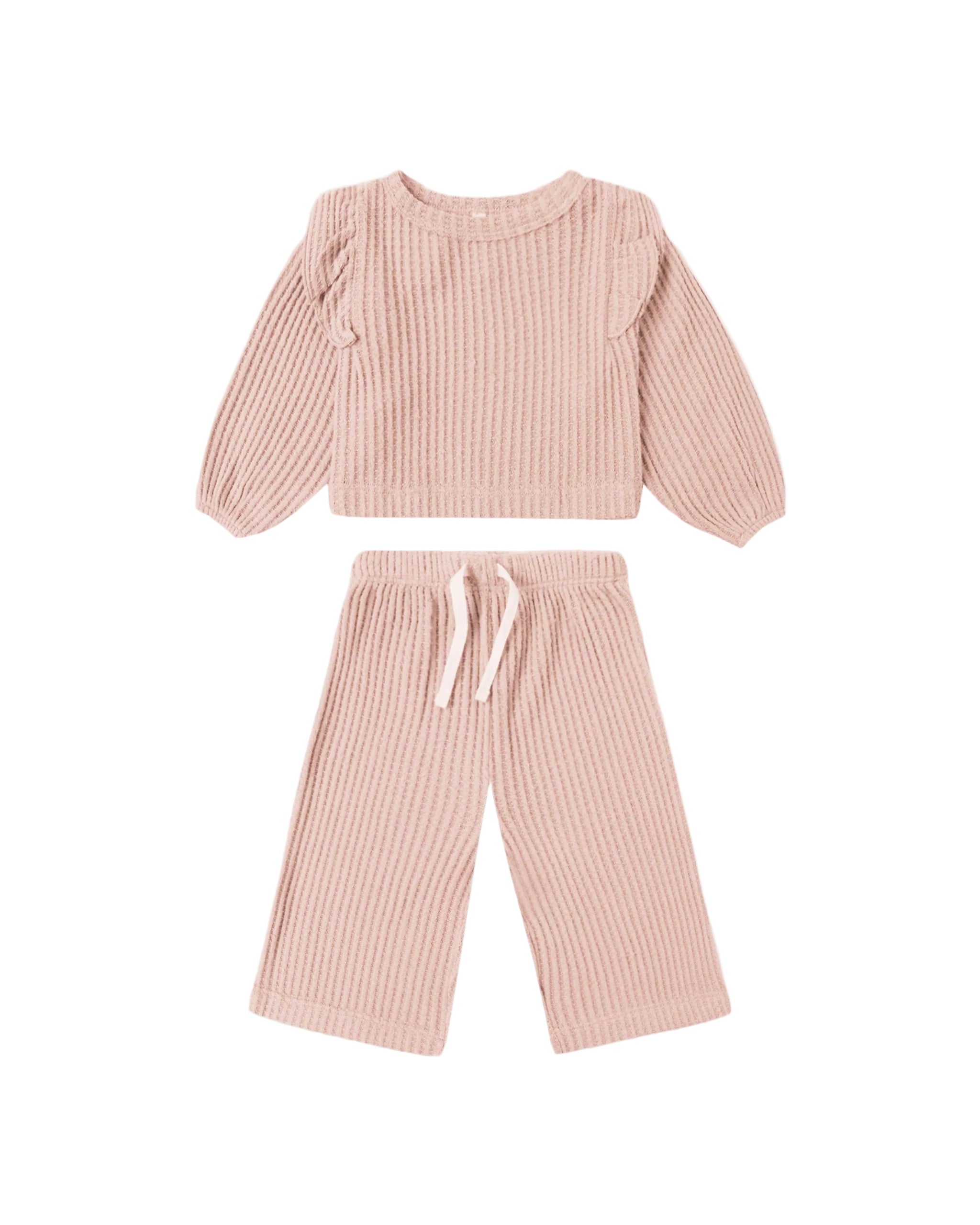 Quincy Mae infant & girls ruffle cozy set
