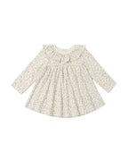 Quincy Mae infant & toddler girl ruffle collar long sleeve dress