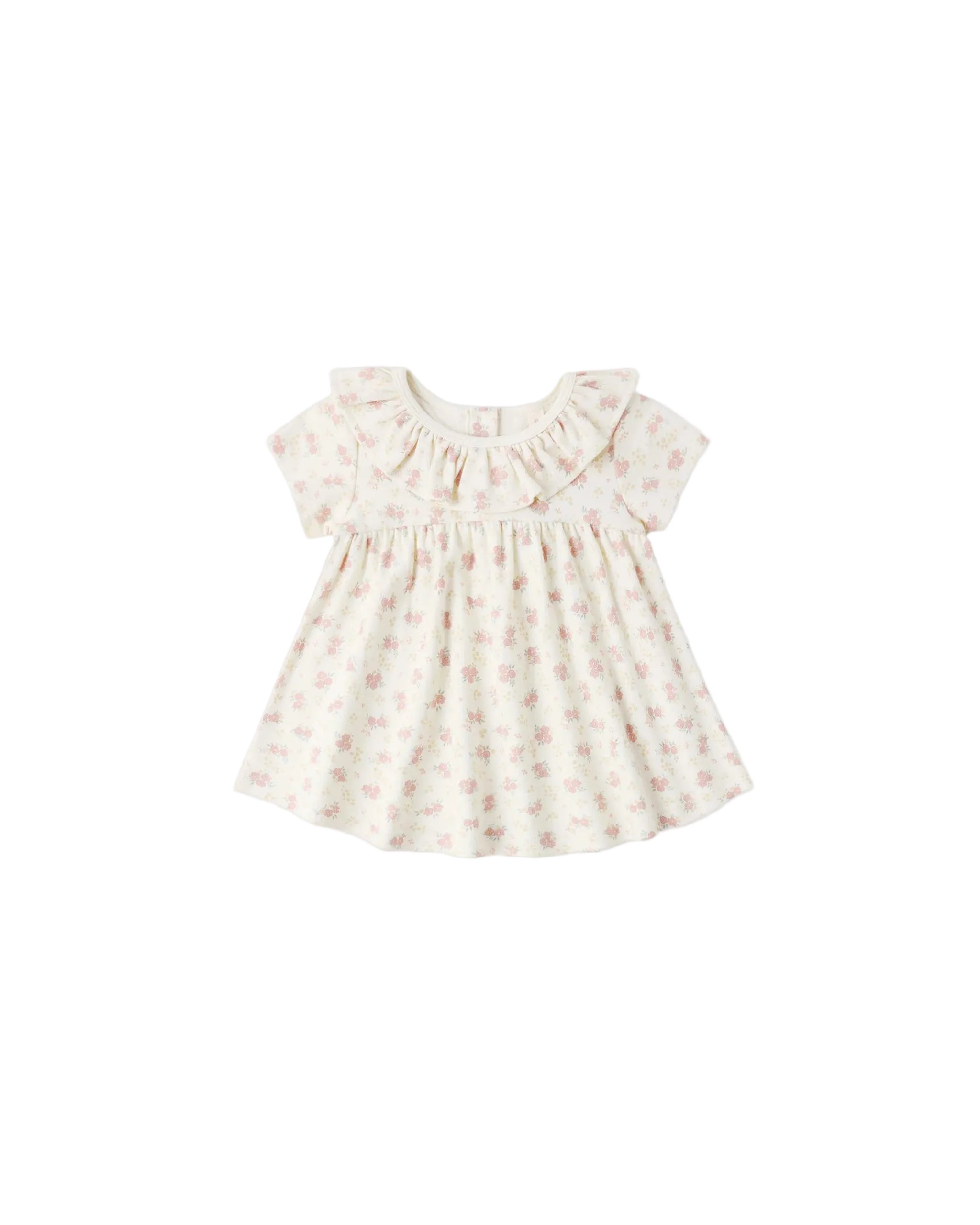 Quincy Mae infant & girls ruffle collar jersey dress