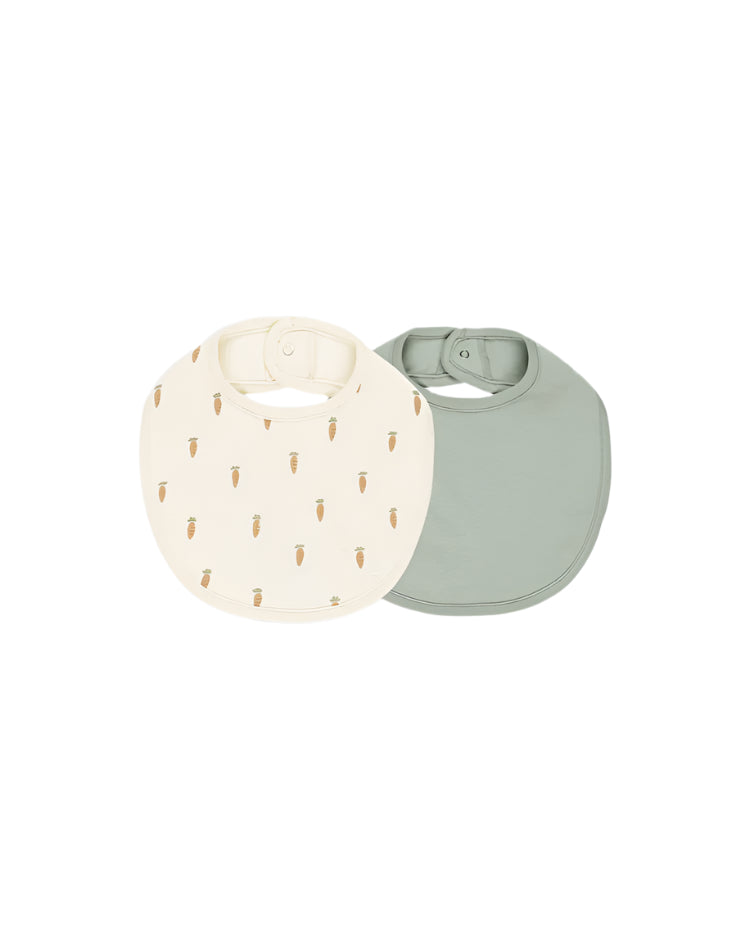 Quincy Mae jersey snap bib set