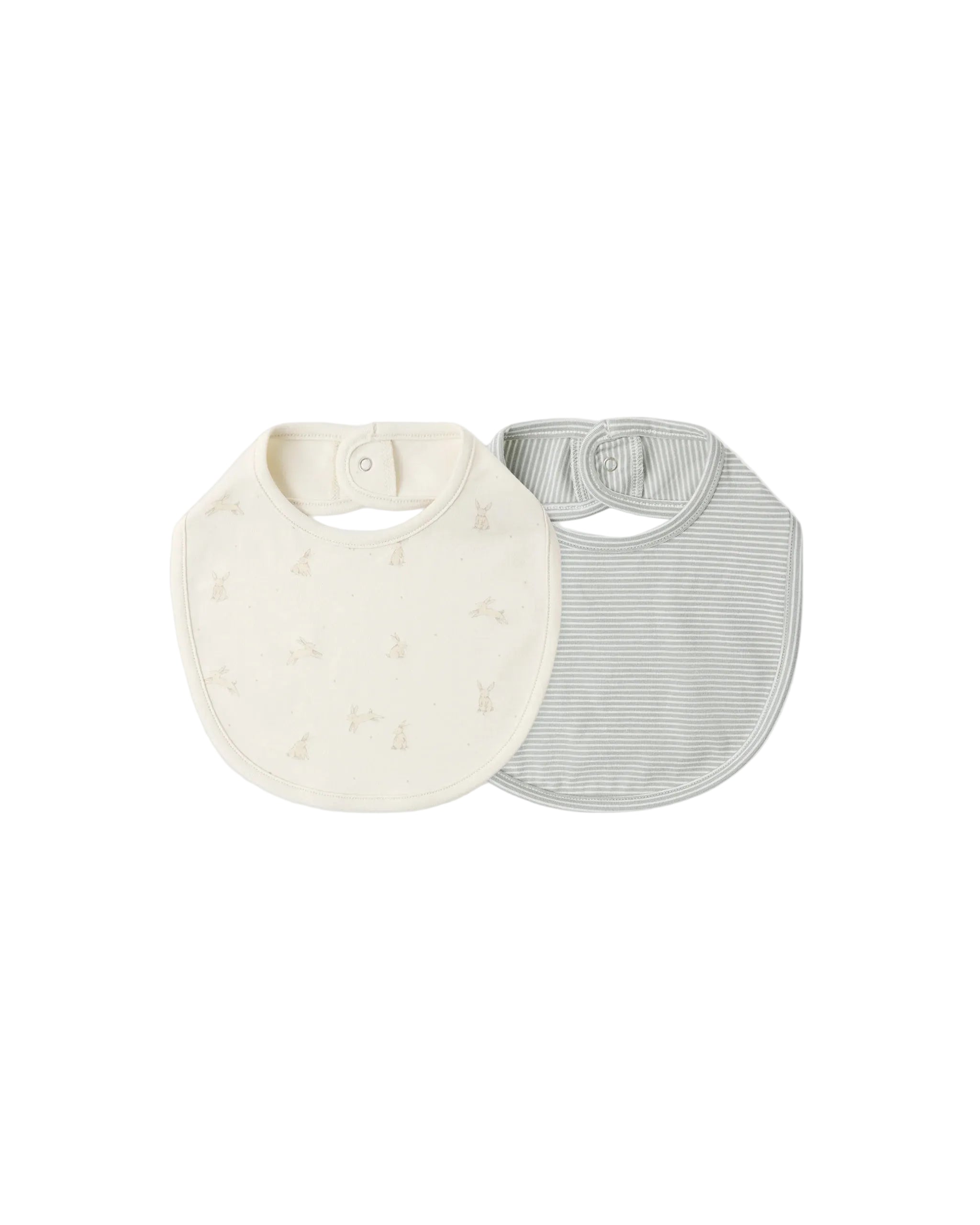 Quincy Mae jersey snap bib set