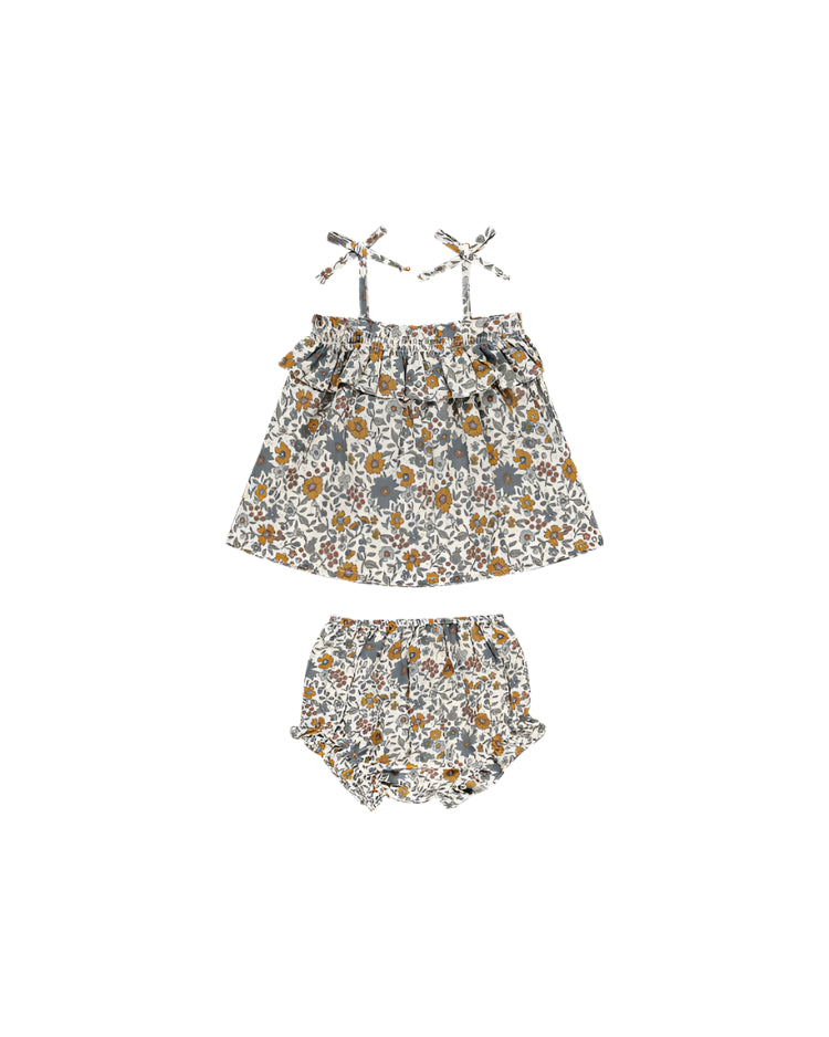 Rylee + Cru infant girl ruffle tube top set