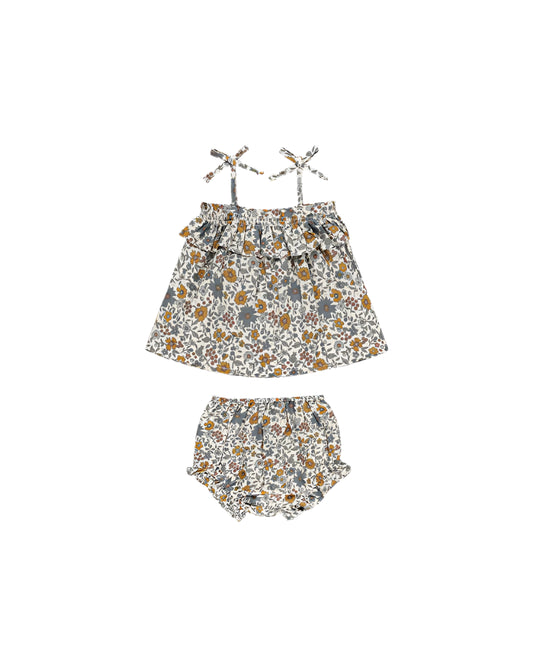 Rylee + Cru infant girl ruffle tube top set