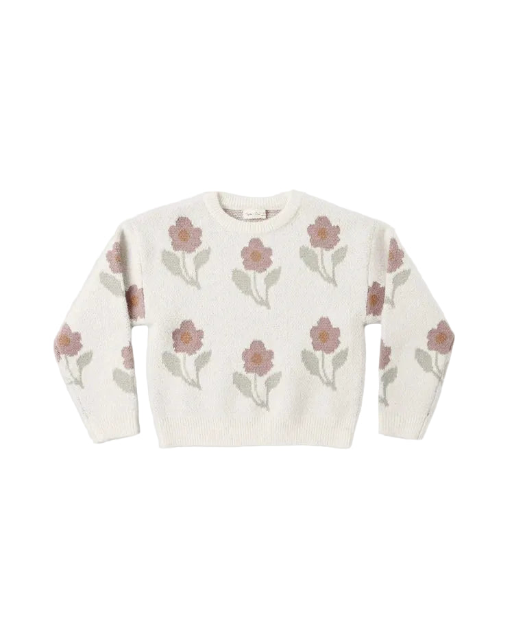 Rylee + Cru girls aspen flower sweater