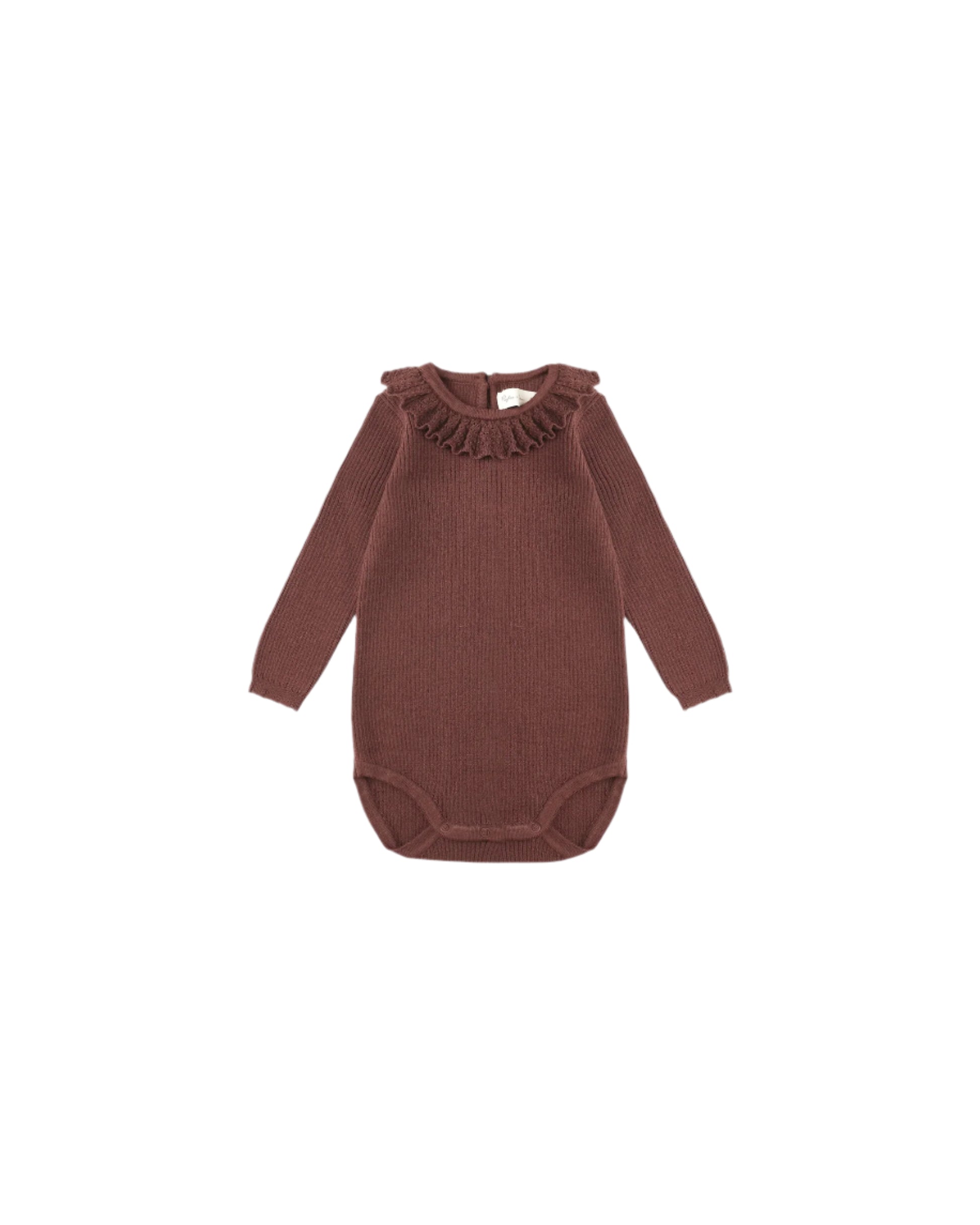 Rylee + Cru infant girl ruffle collar bodysuit