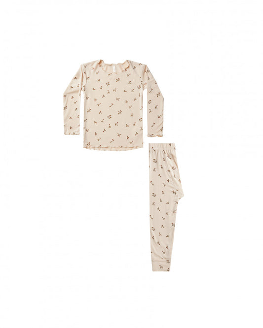 Rylee + Cru girls holly berry modal pajamas