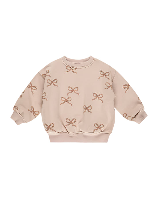 Rylee + Cru infant & girls bows relaxed sweatshirt