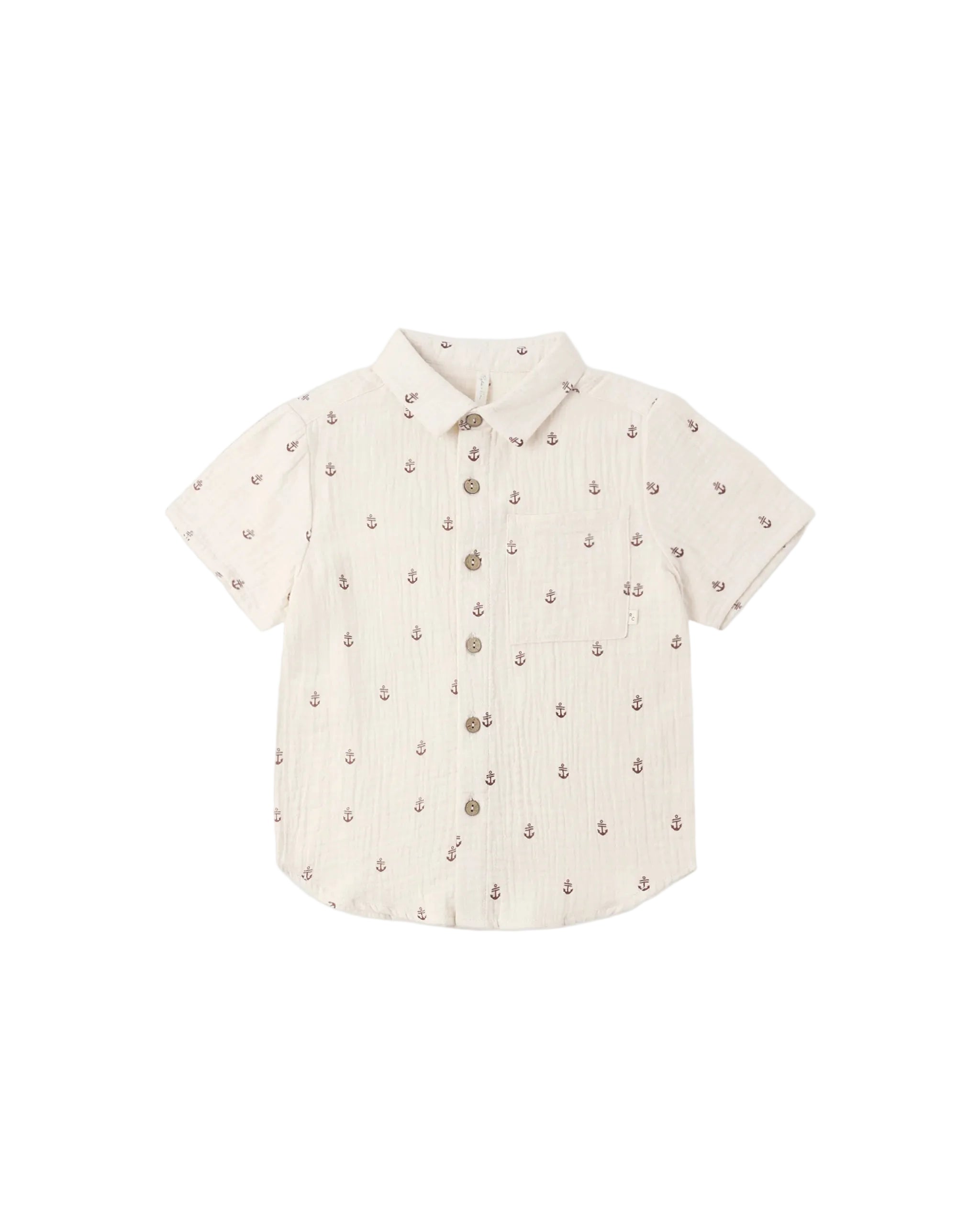 Rylee + Cru infant & boys collared short sleeve shirt