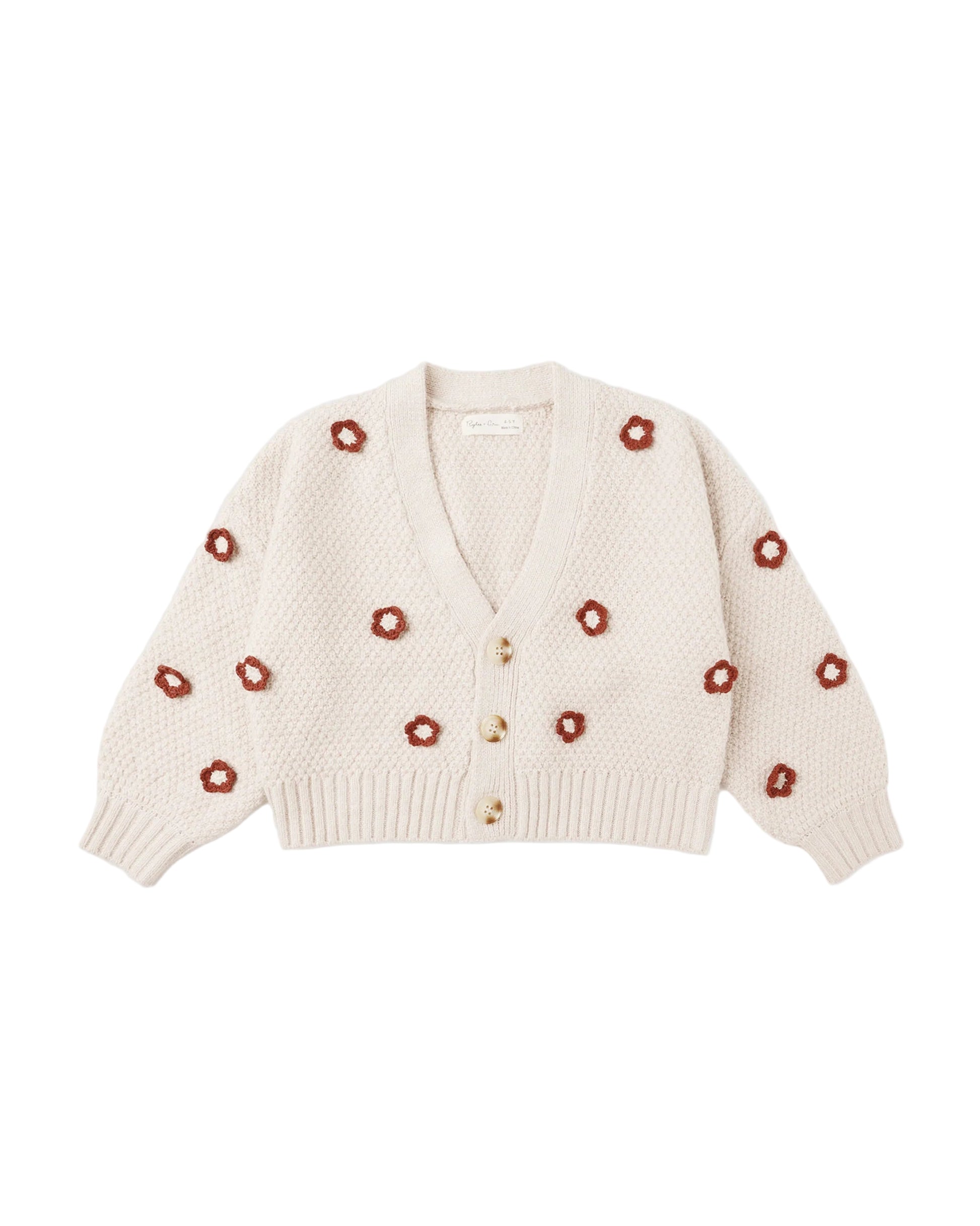 Rylee + Cru girls boxy crop cardigan