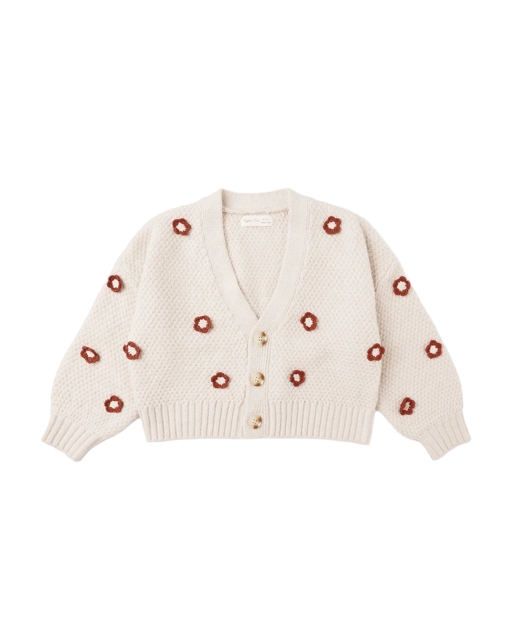 Rylee + Cru girls boxy crop cardigan