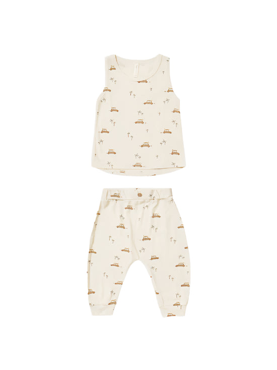 Rylee + Cru infant tank + slouch pant set
