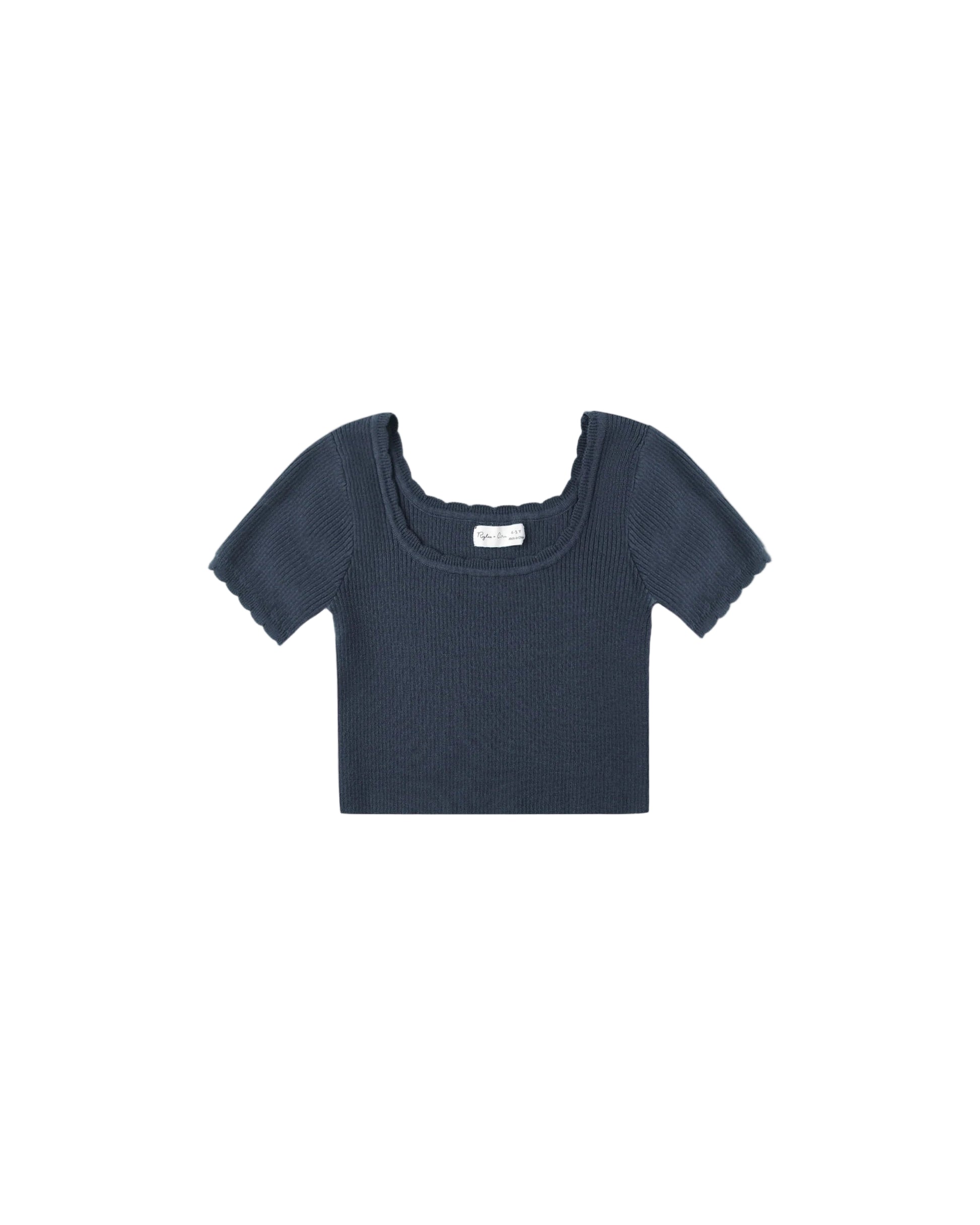 Rylee + Cru girls scallop tee