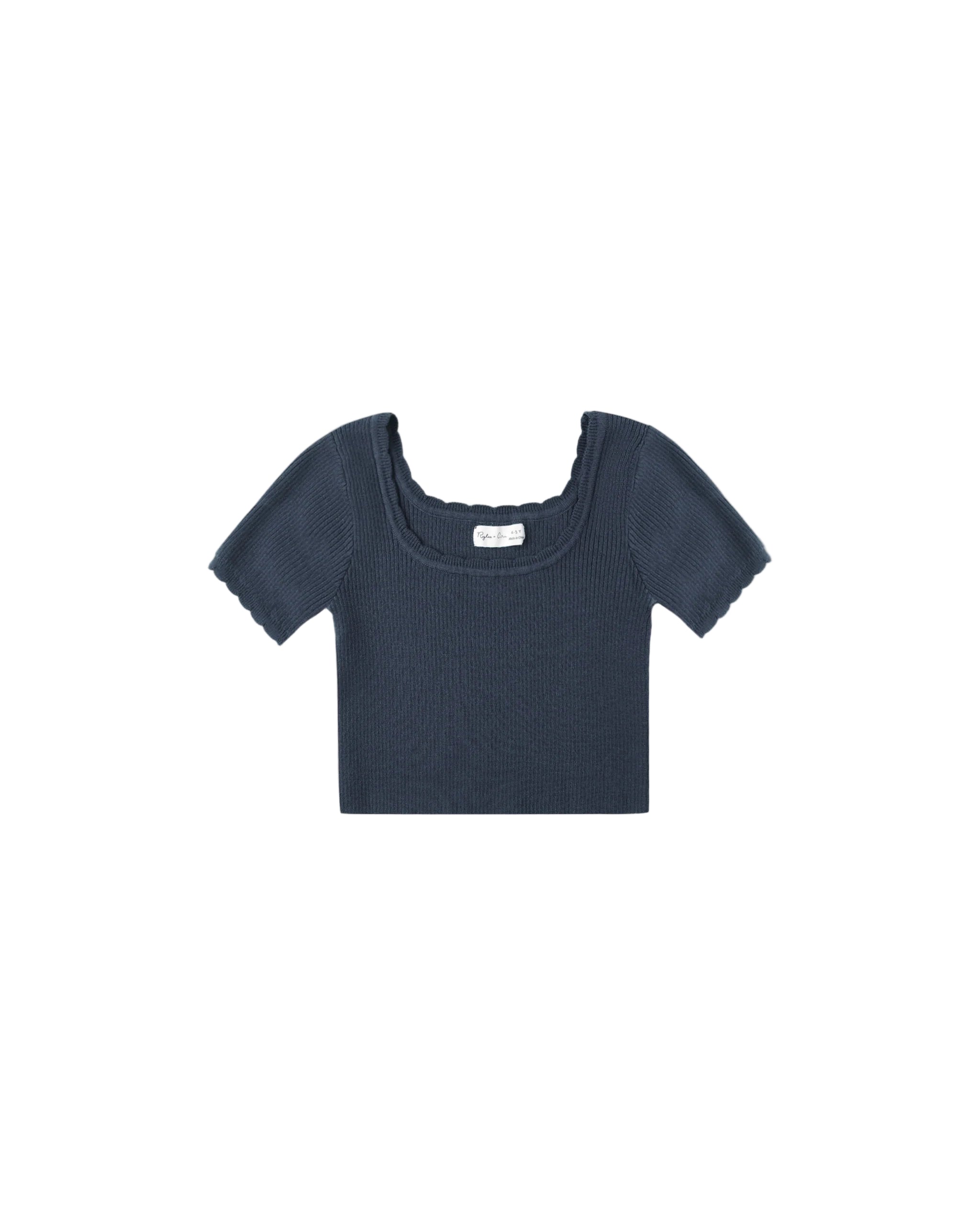 Rylee + Cru girls scallop tee
