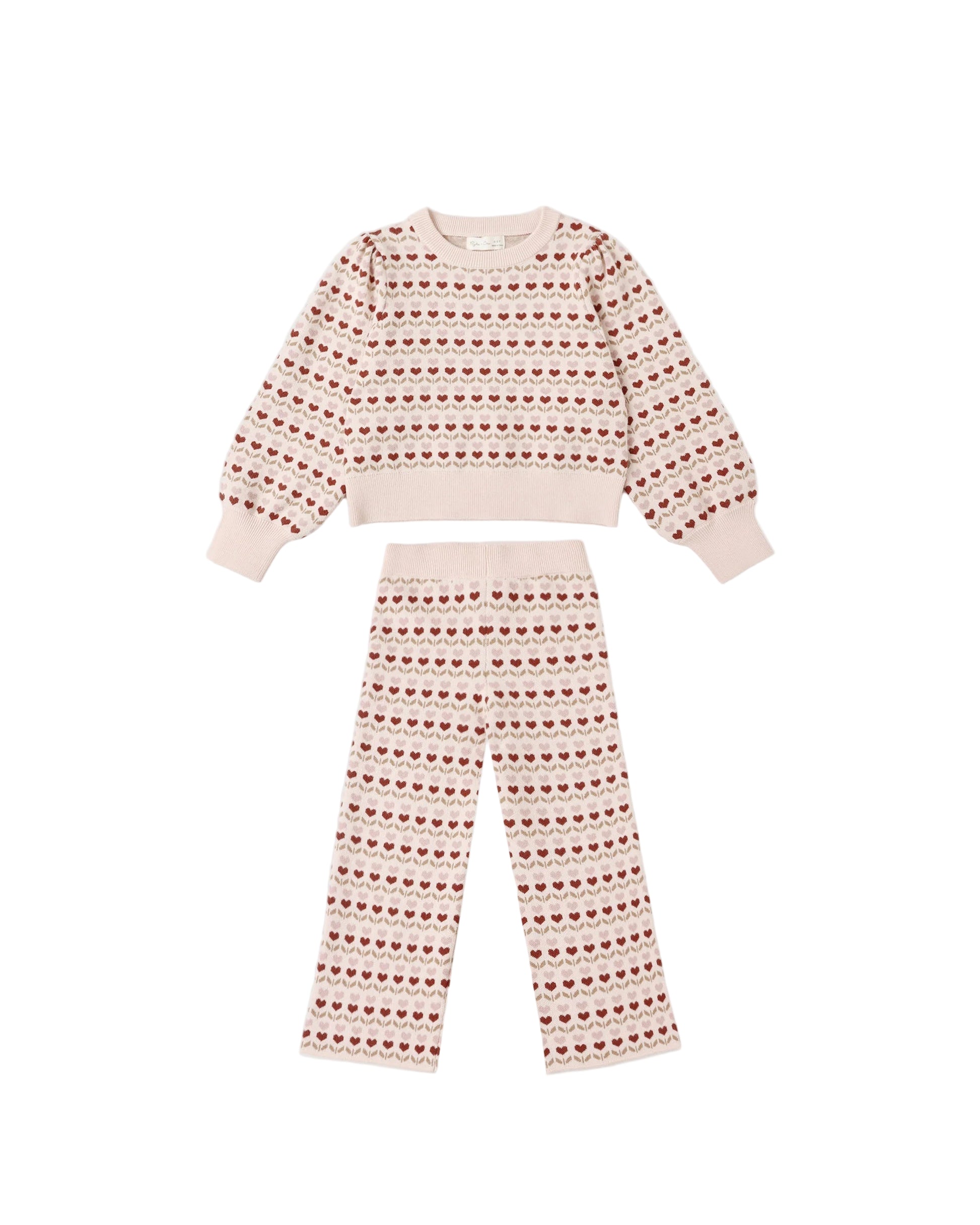 Rylee + Cru girls jacquard knit set