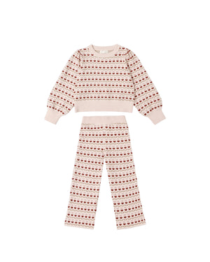Rylee + Cru girls jacquard knit set