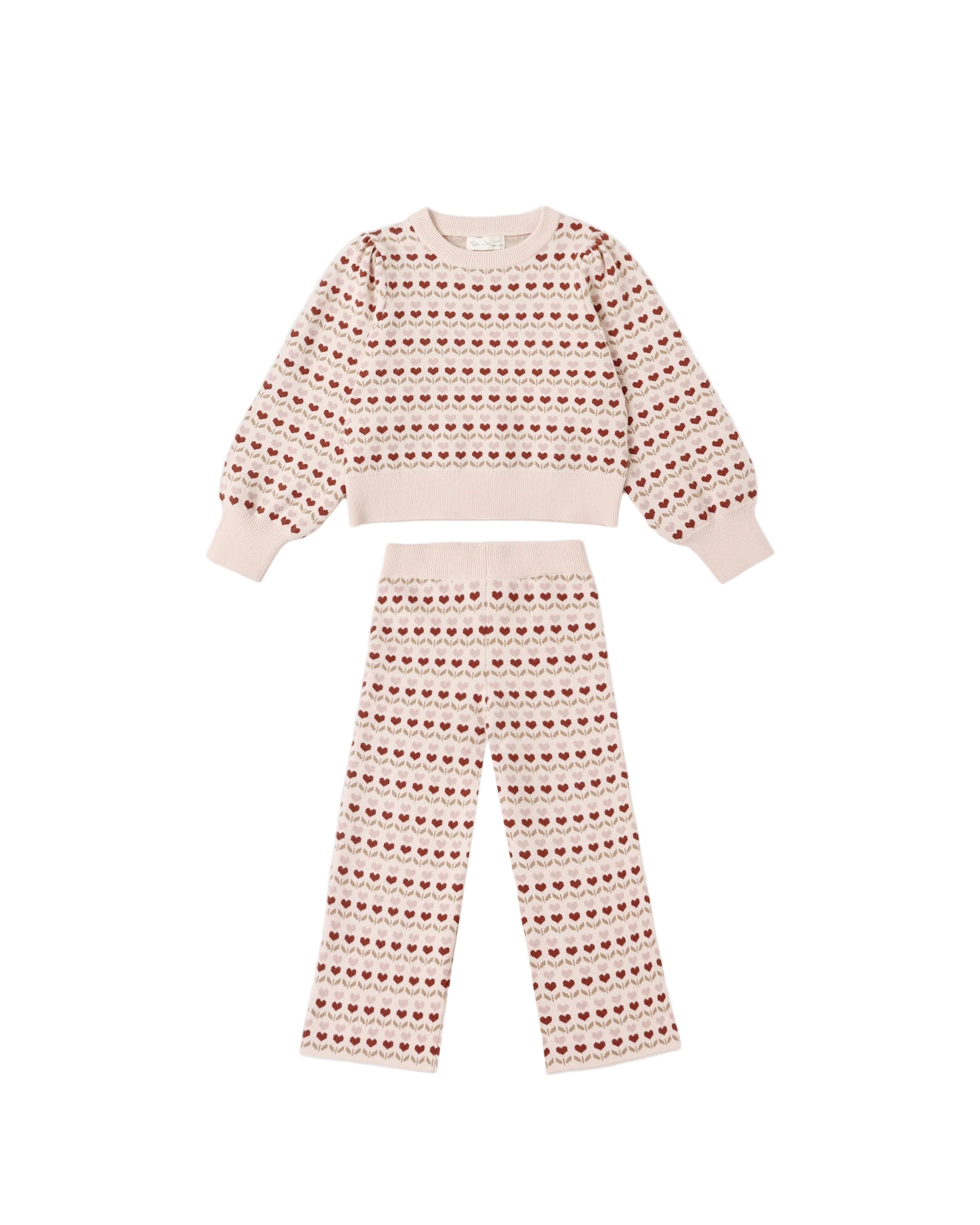 Rylee + Cru girls jacquard knit set