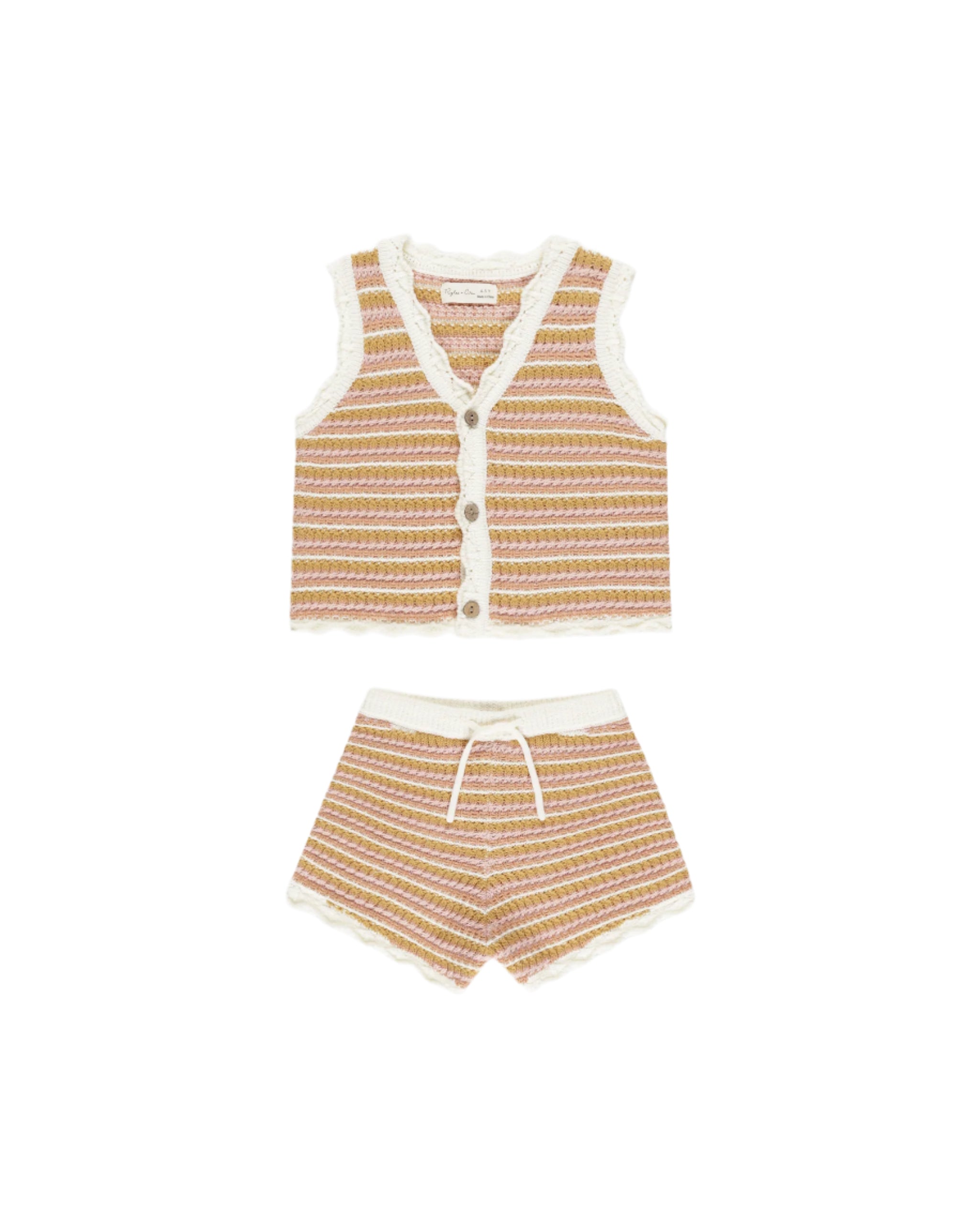 Rylee + Cru girls scallop crochet set