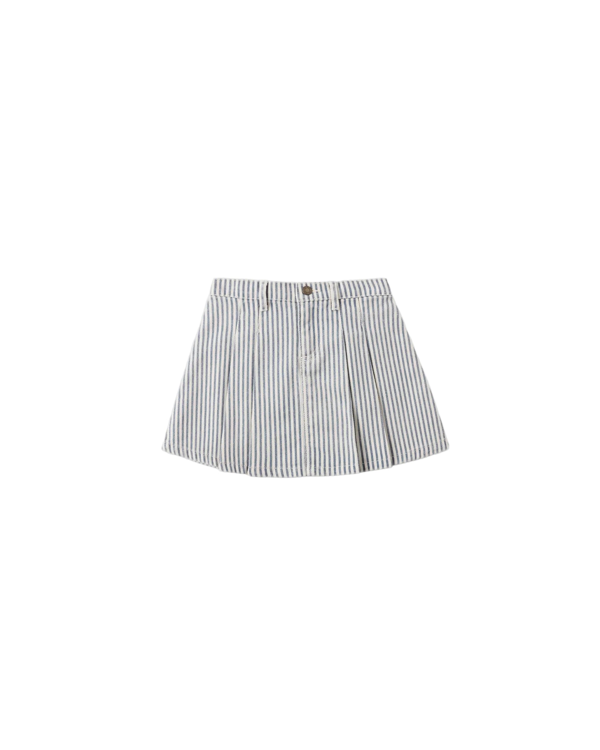 Rylee + Cru girls pleated denim skirt
