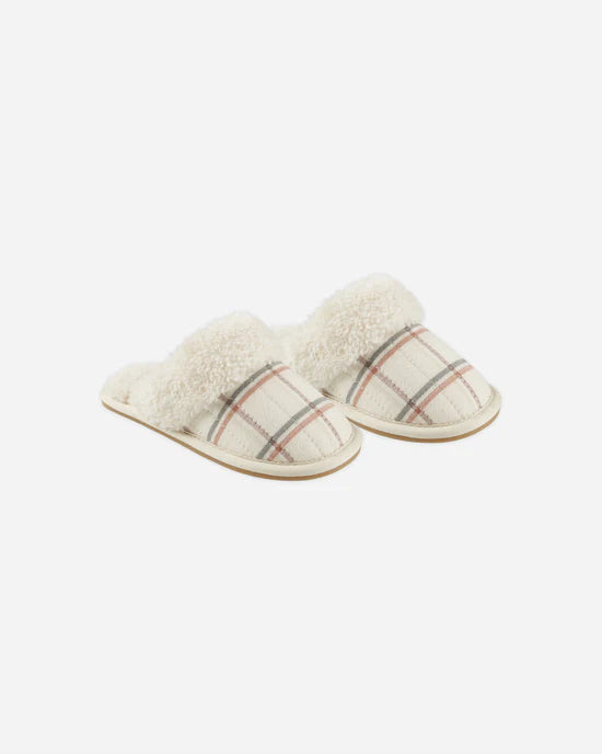 Rylee + Cru holiday plaid slippers