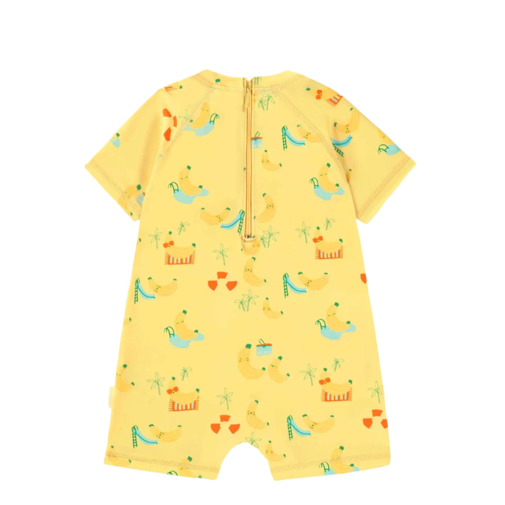 Souris Mini infant banana print rashguard swimsuit