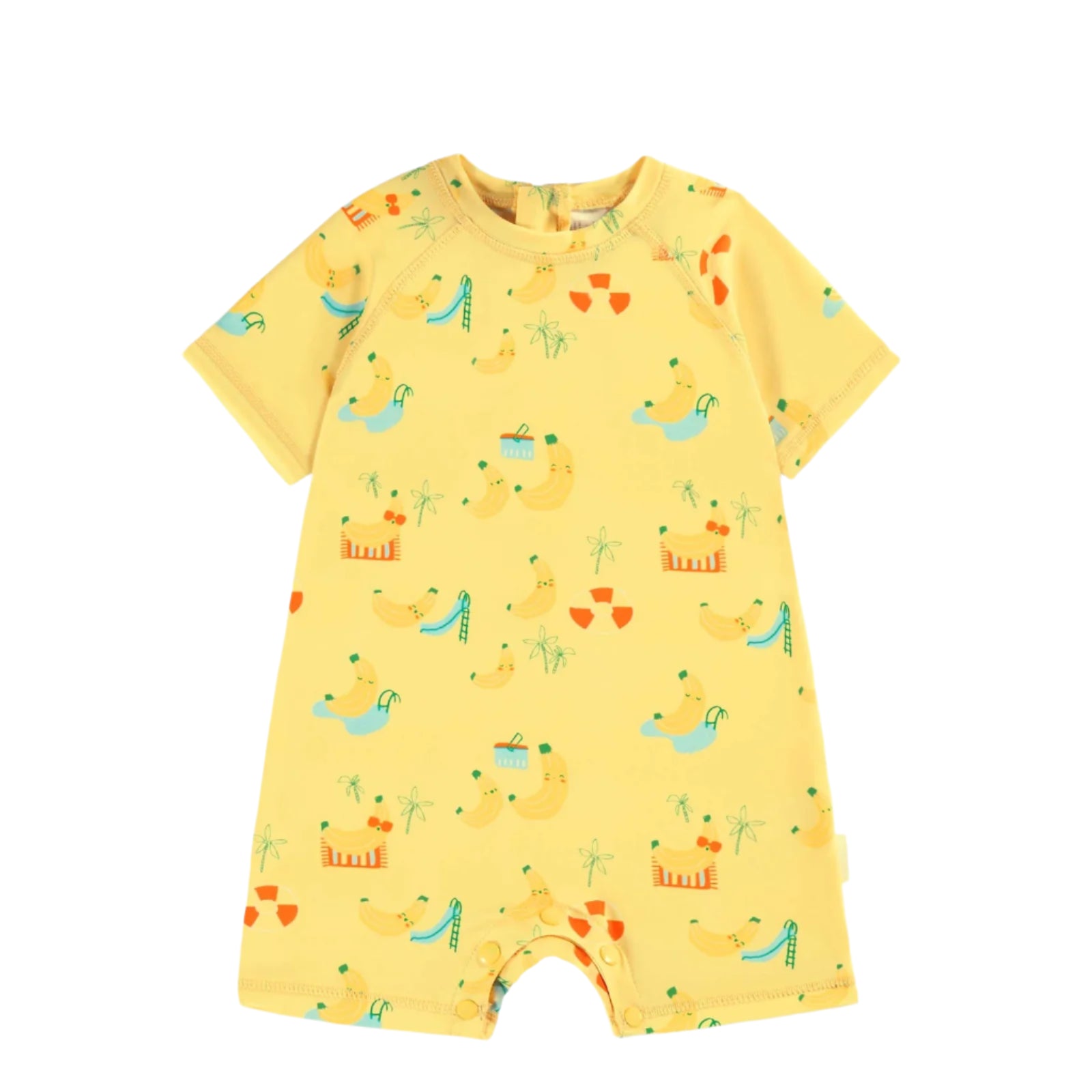 Souris Mini infant banana print rashguard swimsuit