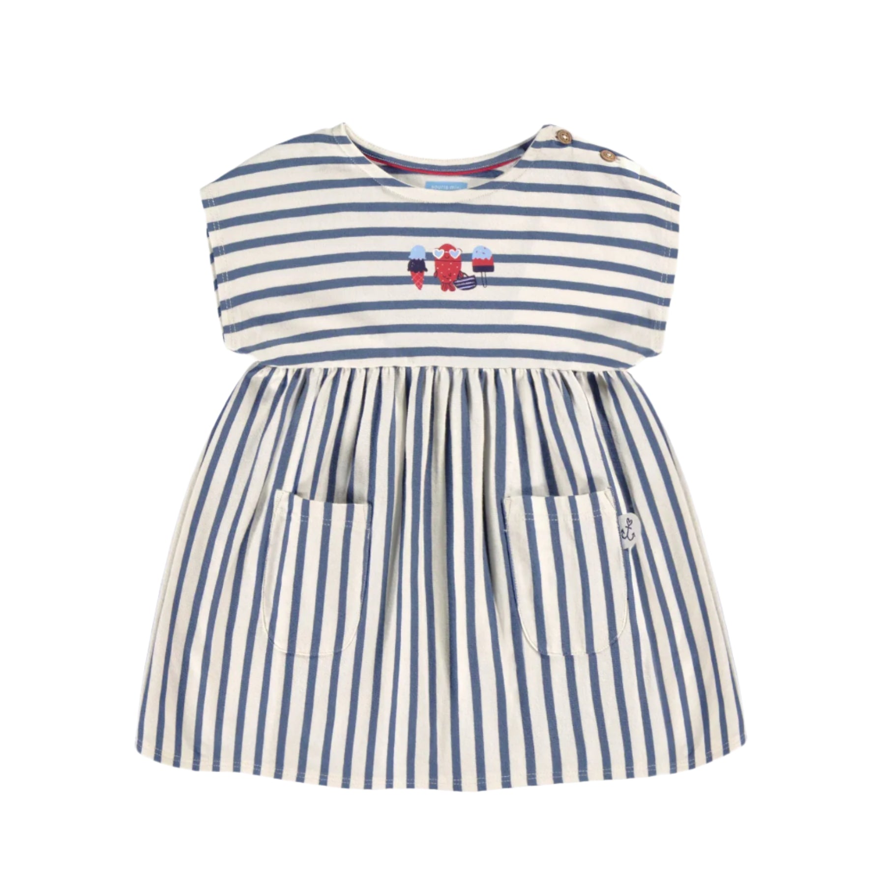 Souris Mini infant girl stripe jersey dress