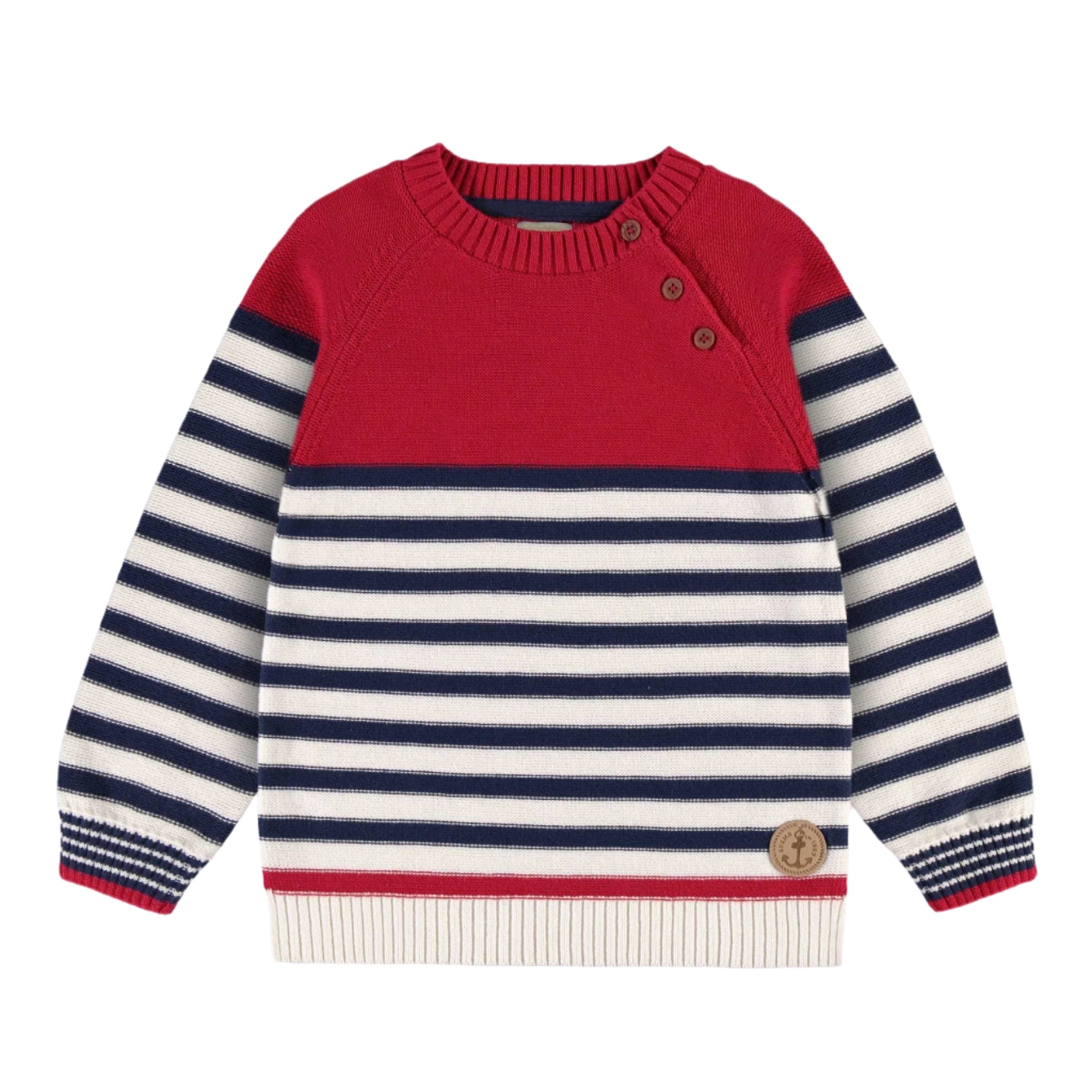Souris Mini kids striped knit sweater
