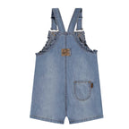 Souris Mini girls embroidered denim short overalls
