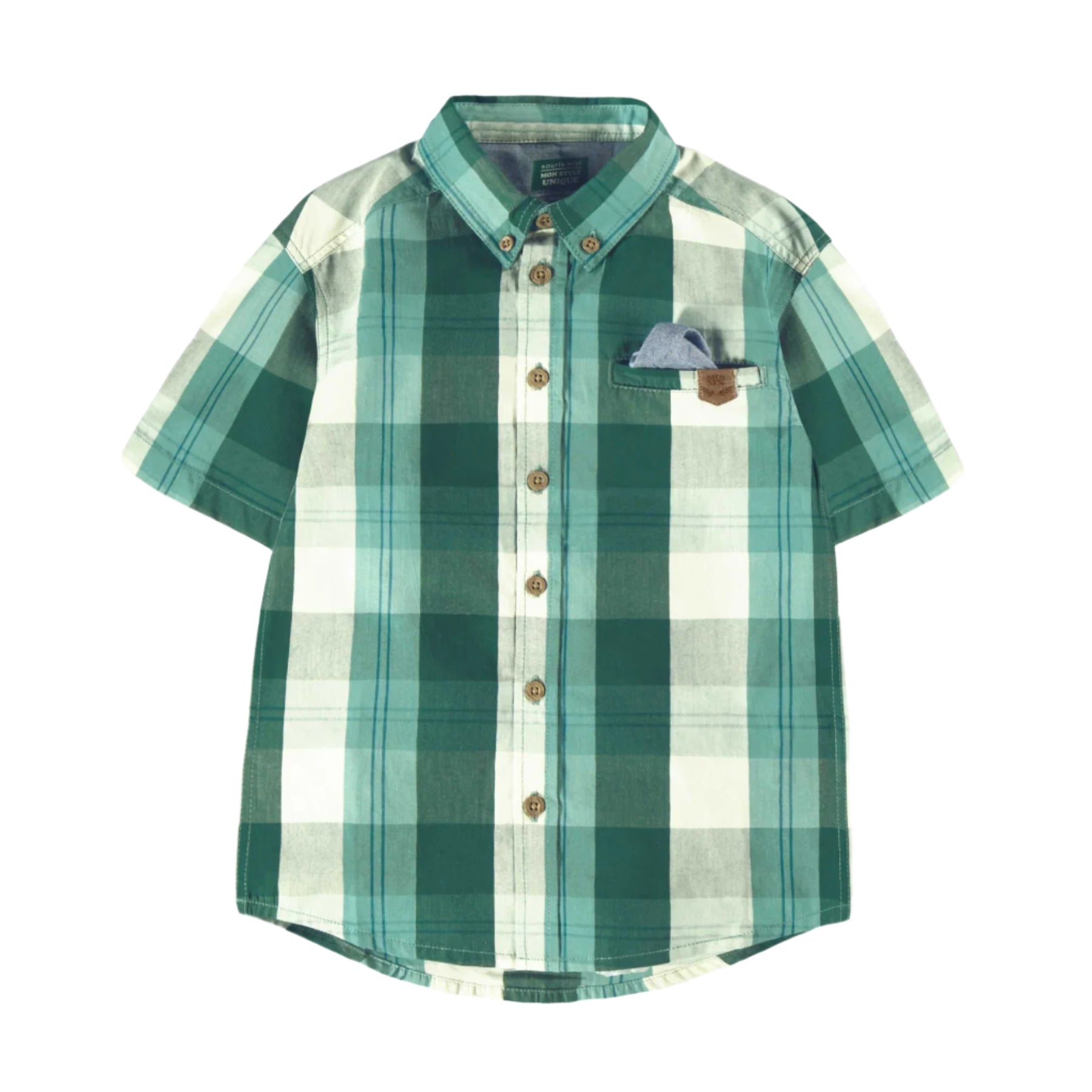 Souris Mini infant & boys plaid shirt