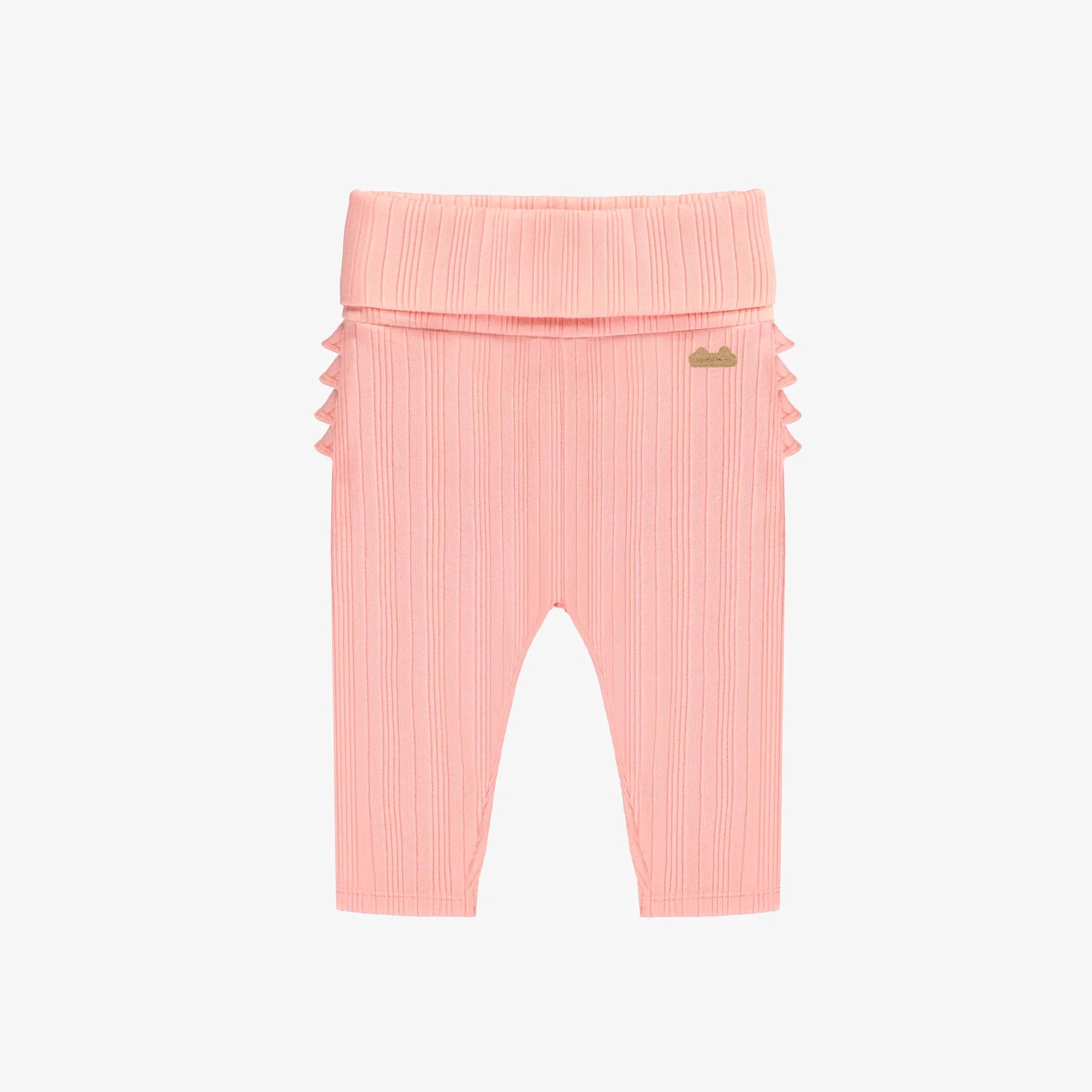 Souris Mini infant girl rib knit ruffle leggings