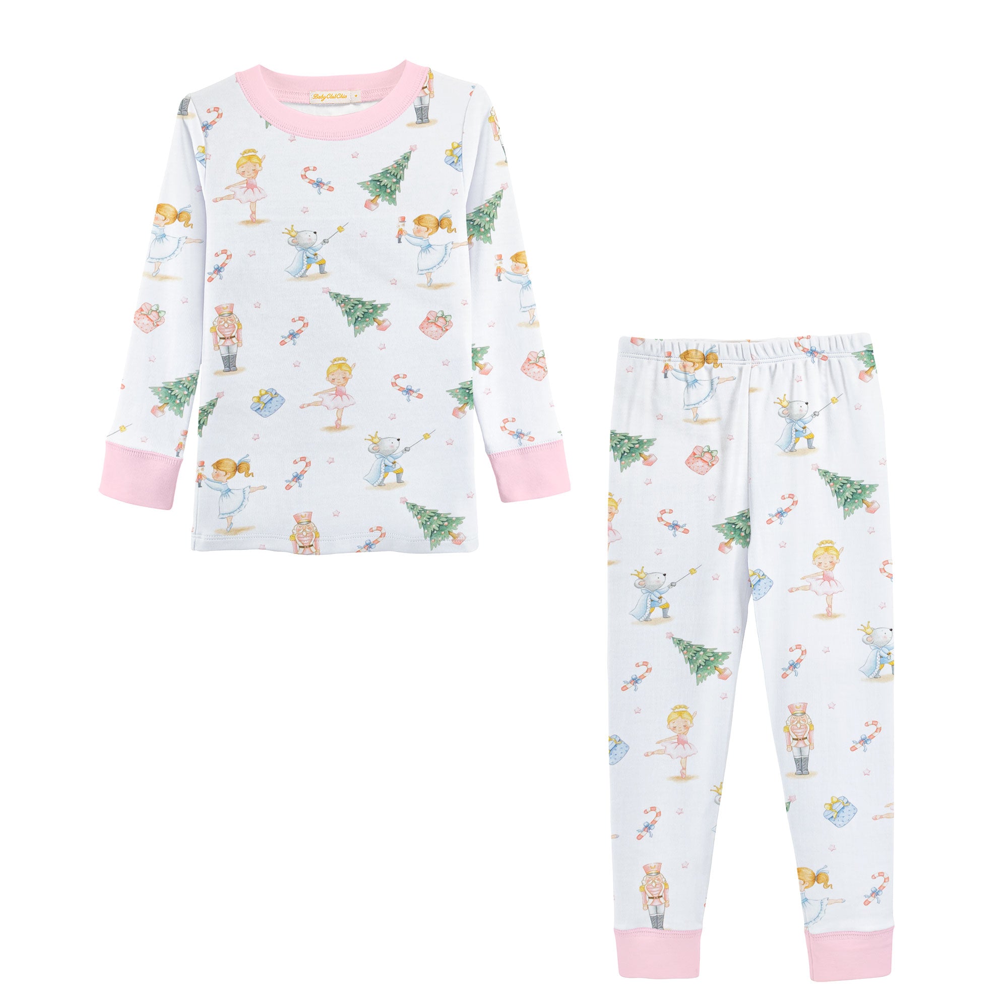 Baby Club Chic girls clara & the nutcracker print pajamas