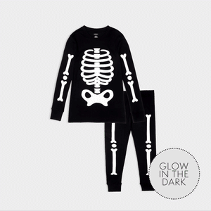 Petit Lem adult glow in the dark skeleton pajamas