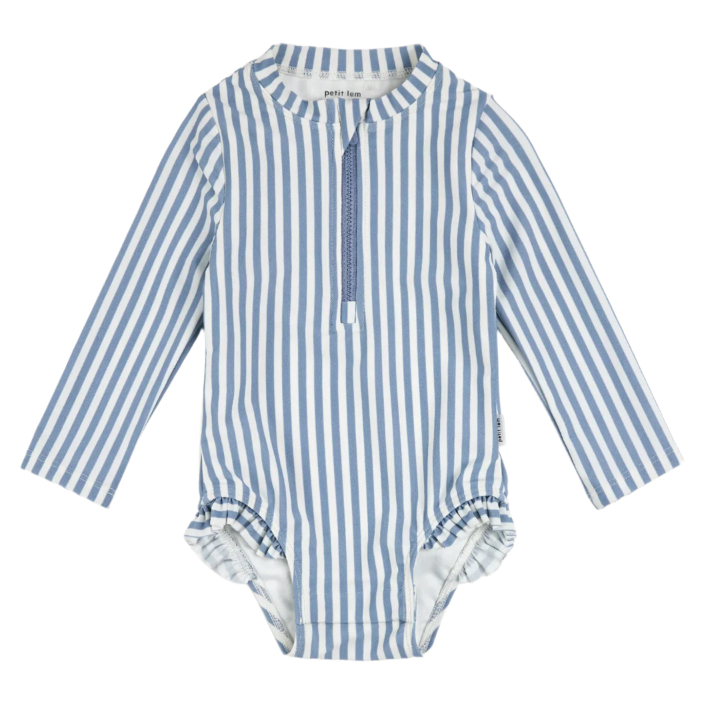 Petit Lem infant & girls stripe rashguard swimsuit