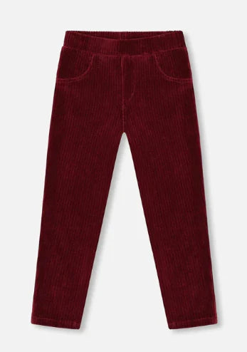 Deux Par Deux girls velvet ribbed pants