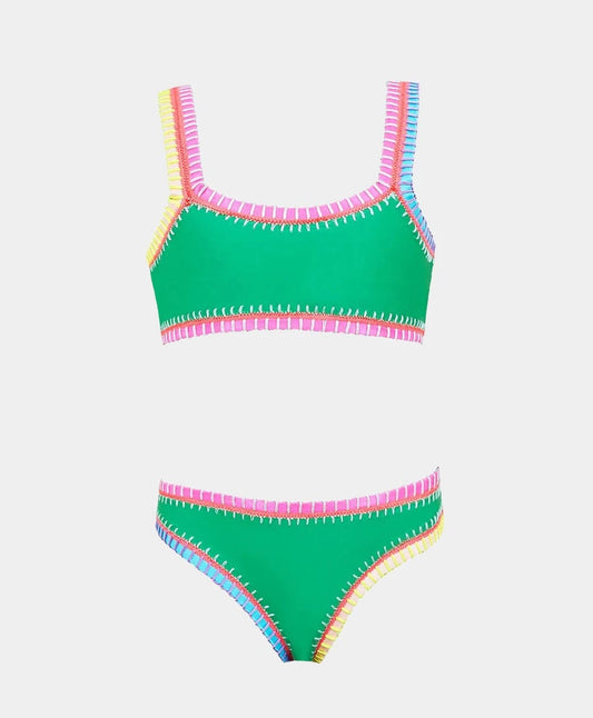 PQ Swim girls sporty rainbow bikini