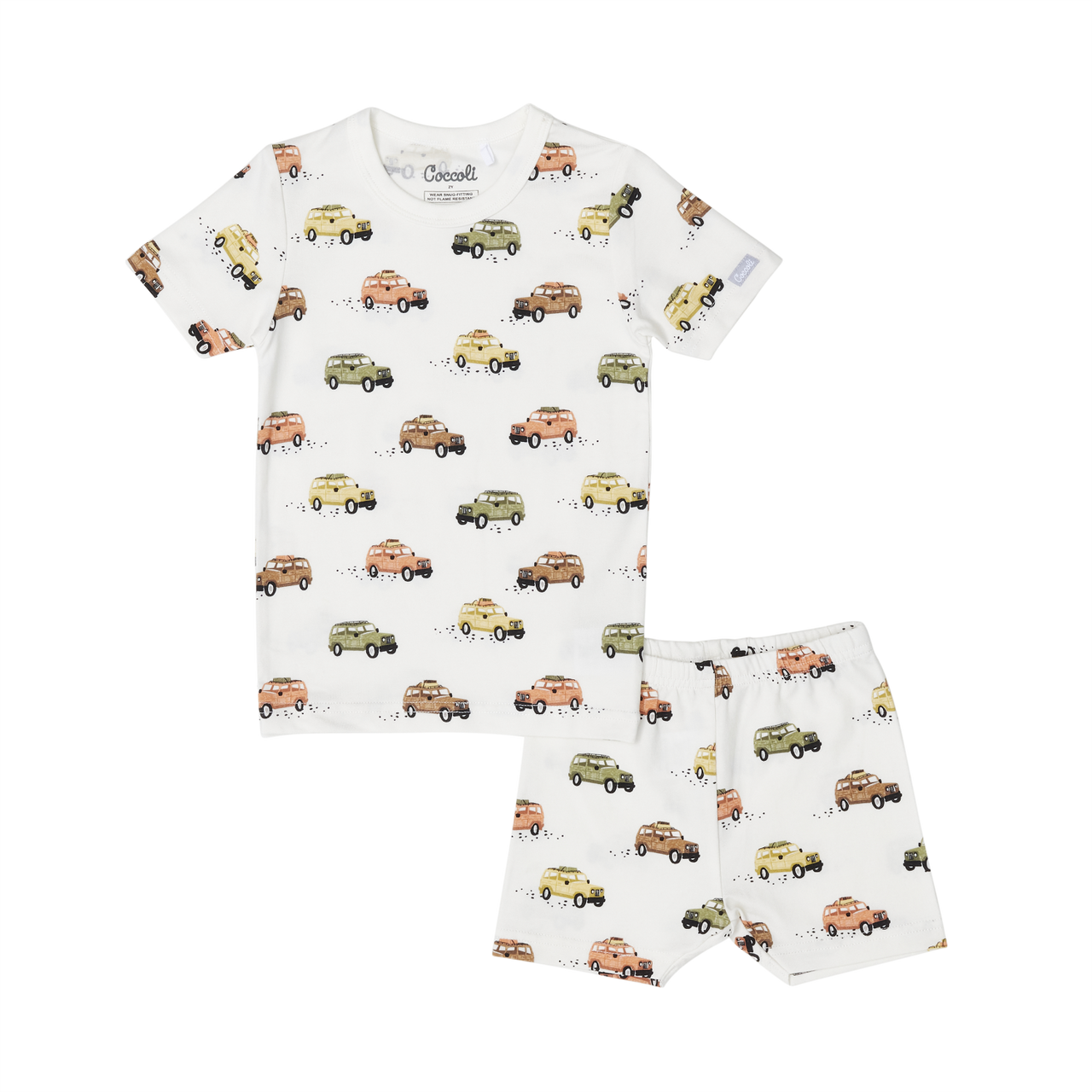 Coccoli kids jeep print short pajamas