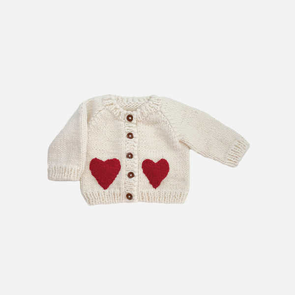 The Blueberry Hill heart cardigan
