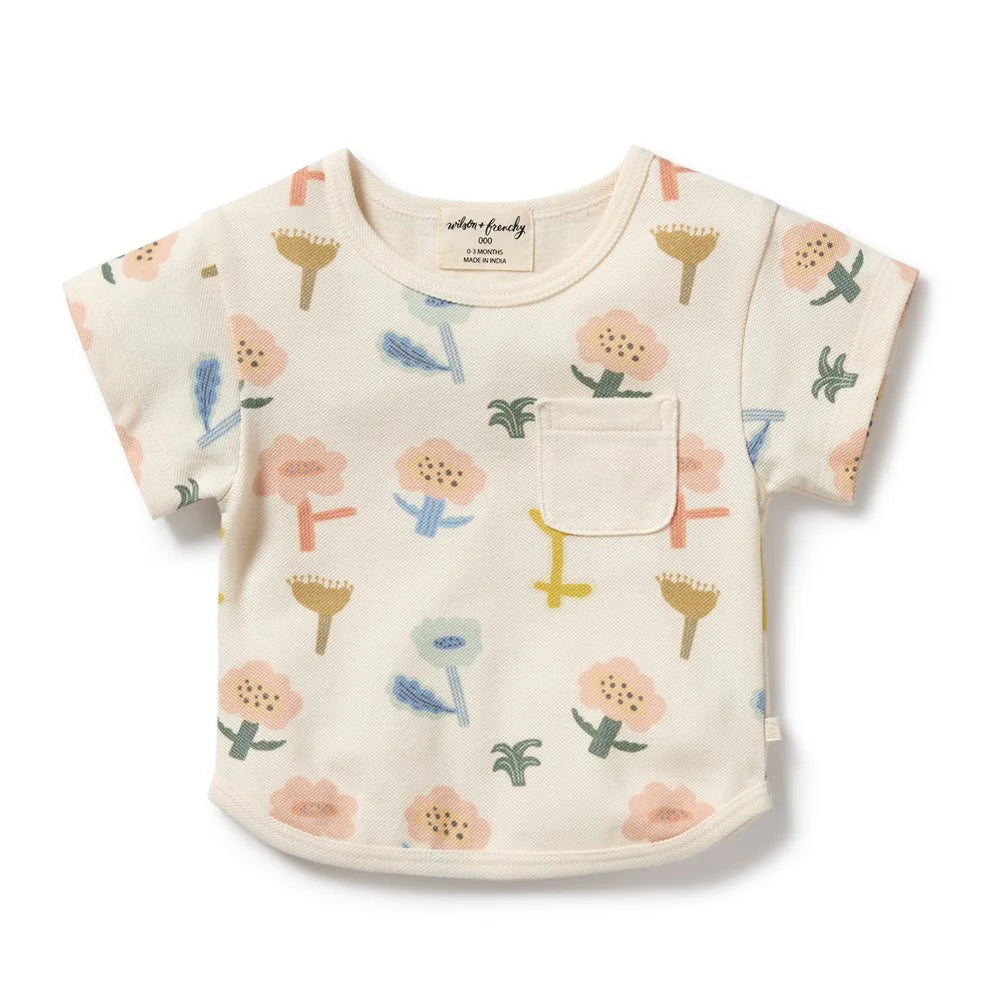 Wilson & Frenchy infant & girls cookie cut print organic tee