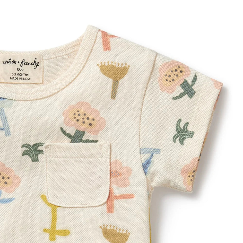 Wilson & Frenchy infant & girls cookie cut print organic tee