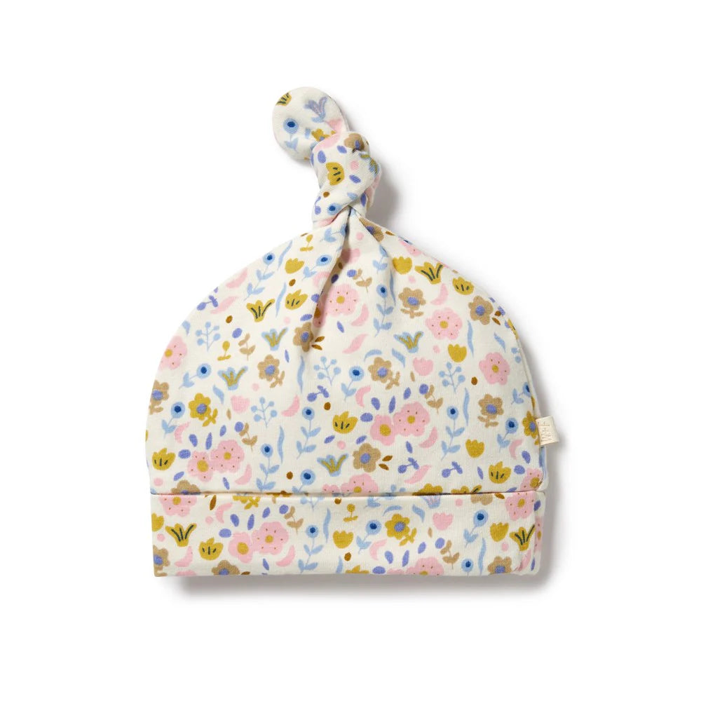 Wilson & Frenchy infant girl ava floral print knot hat