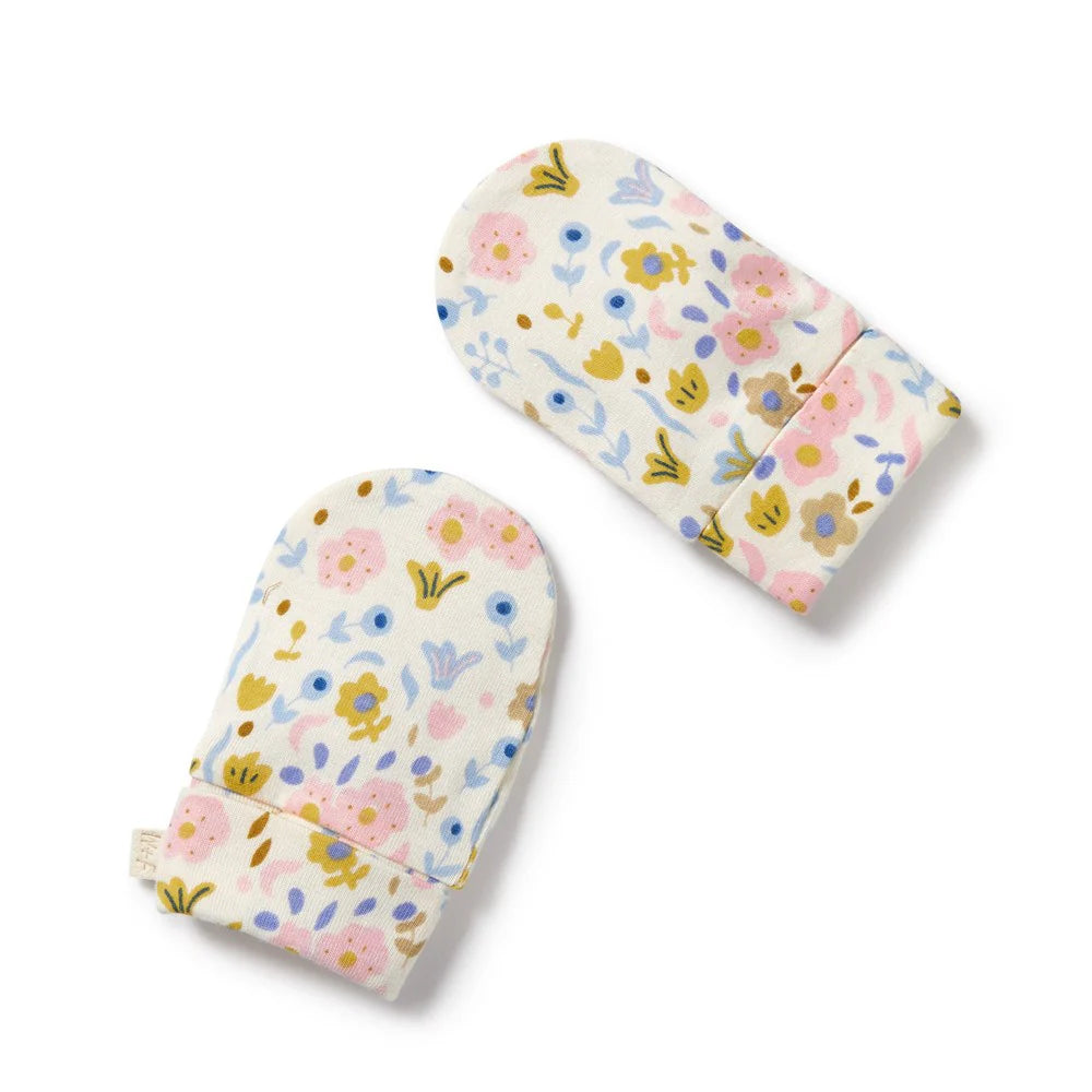 Wilson & Frenchy infant girl ava floral print mittens