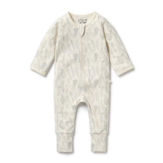 Wilson & Frenchy infant new leaf print romper