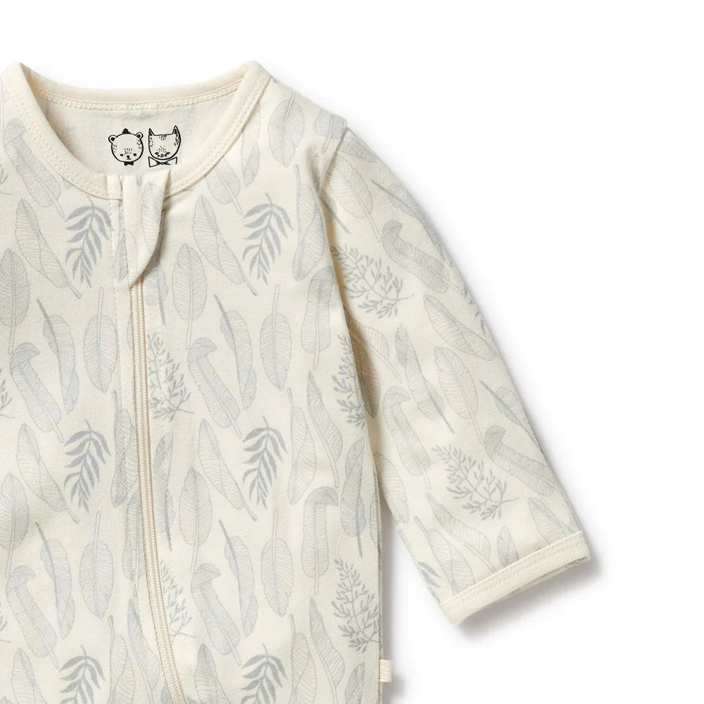 Wilson & Frenchy infant new leaf print romper