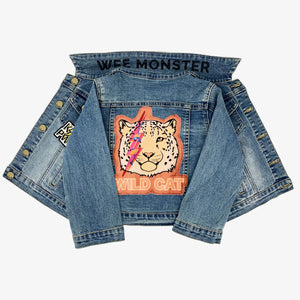 Wee Monster kids wild cat denim jacket