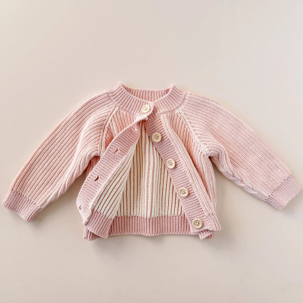 The Bluberry Hill infant girl cotton brioche cardigan