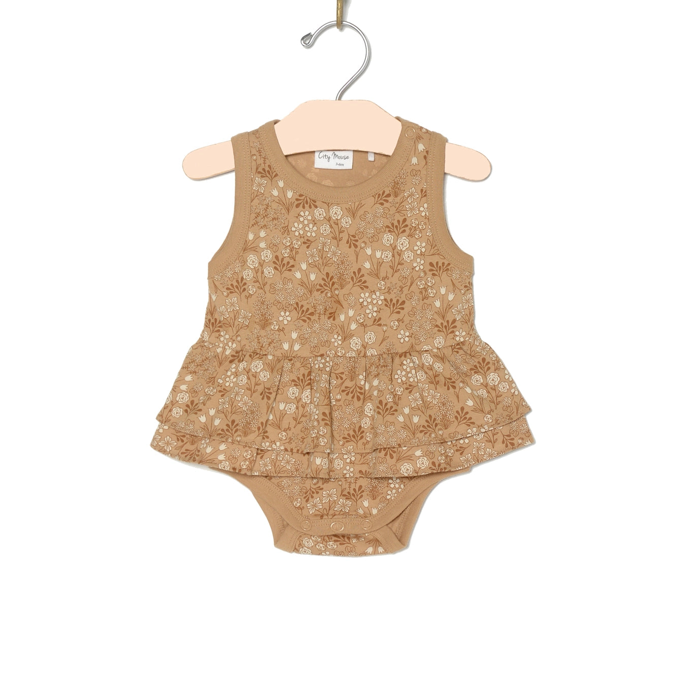 City Mouse infant girl skirted bodysuit